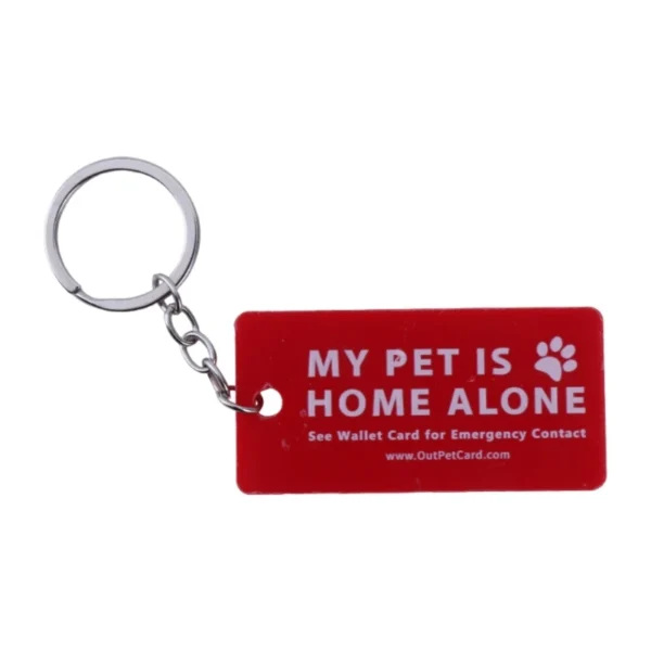 (10pcs) Dog are Home Alone Alert Emergency Card & Key Tags with Emergency Contact Call Cards Pet Emergency Contact Keychain